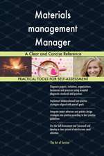 Materials management Manager A Clear and Concise Reference