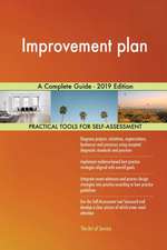 Improvement plan A Complete Guide - 2019 Edition