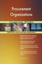 Procurement Organizations A Complete Guide - 2019 Edition