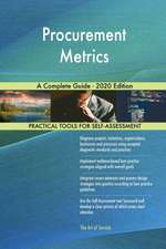 Procurement Metrics A Complete Guide - 2020 Edition