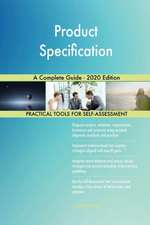 Product Specification A Complete Guide - 2020 Edition