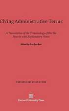 Ch'ing Administrative Terms