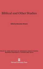 Biblical and Other Studies