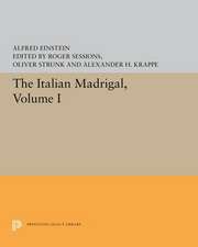 The Italian Madrigal – Volume I