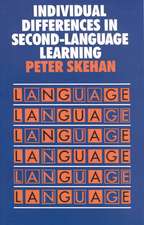 Individual Differences in Second Language Learning