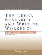 The Legal Research and Writing Workbook: A Basic Approach for Paralegals