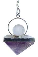 Premium Amethyst Pyramid Pendulum