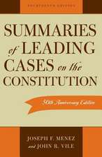 Menez, J: Summaries of Leading Cases on the Constitution