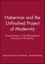 Habermas and the Unfinished Project of Modernity – Critical Essays on The Philosophical Discourse of Modernity