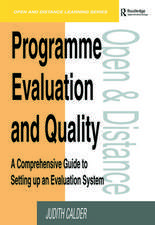 Programme Evaluation and Quality: A Comprehensive Guide to Setting Up an Evaluation System