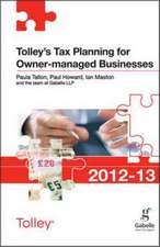 TOLLEYS TAX PLANNING OWNER MANAGED BUSIN