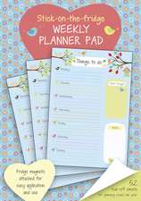 Stick-On-The-Fridge Weekly Planner Pad: Cute Birdies: 52 Tear-Off Sheets for Planning Round the Year