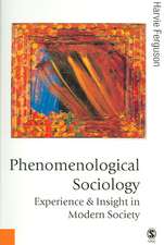 Phenomenological Sociology: Experience and Insight in Modern Society