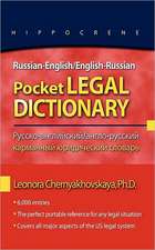 Russian-English/English-Russian Pocket Legal Dictionary