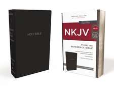 NKJV, Thinline Reference Bible, Leather-Look, Black, Red Letter, Comfort Print