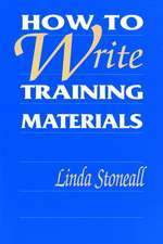 How to Write Training Materials