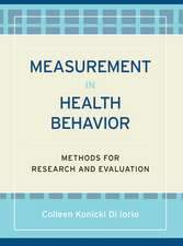 Measurement in Health Behavior – Methods for Research and Education