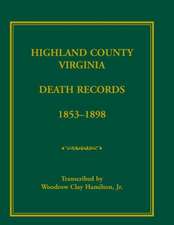 Highland County, Virginia Death Records, 1853-1898