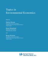 Topics in Environmental Economics