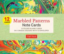 Marbled Patterns Note Cards - 12 Cards