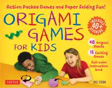 Origami Games for Kids Kit: Action Packed Games and Paper Folding Fun! [Origami Kit with Book, 48 Papers, 75 Stickers, 15 Exciting Games, Easy-to-Assemble Game Pieces]