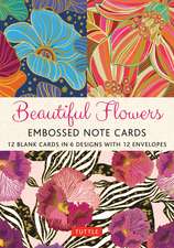 Beautiful Flowers, 12 Embossed Note Cards: 12 Blank Cards in 6 Lovely Designs (2 each) with 12 Patterned Envelopes in a Keepsake Box