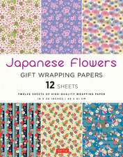 Japanese Flowers Gift Wrapping Papers - 12 sheets: 18 x 24 inch (45 x 61 cm) Wrapping Paper