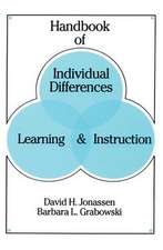 Handbook of Individual Differences, Learning, and Instruction