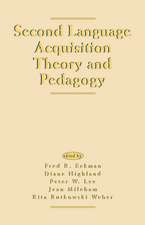 Second Language Acquisition Theory and Pedagogy