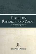 Disability Research and Policy: Current Perspectives