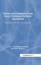 Human Development from Early Childhood to Early Adulthood: Findings from a 20 Year Longitudinal Study