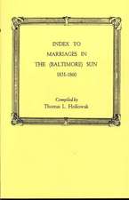 Index to Marriages in the (Baltlimore) Sun, 1851-1860