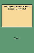 Marriages of Sumner County, Tennessee, 1787-1838