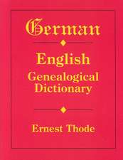 German-English Genealogical Dictionary