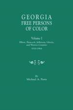 Georgia Free Persons of Color, Volume I