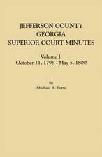 Jefferson County, Georgia, Superior Court Minutes, Volume I