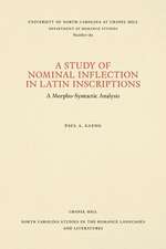 A Study of Nominal Inflection in Latin Inscriptions