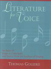 Literature for Voice