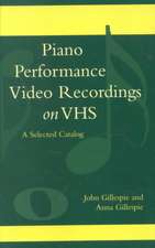 Piano Performance Video Recordings on Vhs