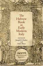 The Hebrew Book in Early Modern Italy