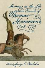 Memoirs on the Life and Travels of Thomas Hammond, 1748-1775