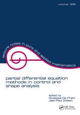 partial differential equation methods in control and shape analysis: lecture notes in pure and applied mathematics