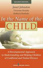 In the Name of the Child: A Developmental Approach to Understanding and Helping Children of Conflicted and Violent Divorce