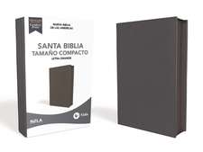 NBLA Santa Biblia Ultrafina, Tamaño Compacto, Piel Fabricada, Azul, con Cierre, Edición Letra Roja