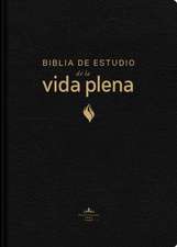 Rvr60, Biblia de Estudio de la Vida Plena, Edición Clásica, Piel Fabricada, Negro, Con Índice, Palabras de Jesús En Rojo, Comfort Print