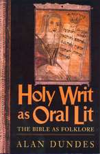 Holy Writ as Oral Lit