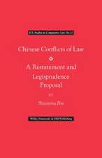 Zhu, S: Chinese Conflict of Laws: A Restatement and Legispru