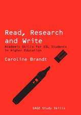 Read, Research and Write: Academic Skills for ESL Students in Higher Education