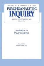 Motivation and Psychoanalysis: Psychoanalytic Inquiry, 21.5