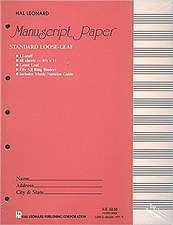 Standard Loose Leaf Manuscript Paper (Pink Cover)